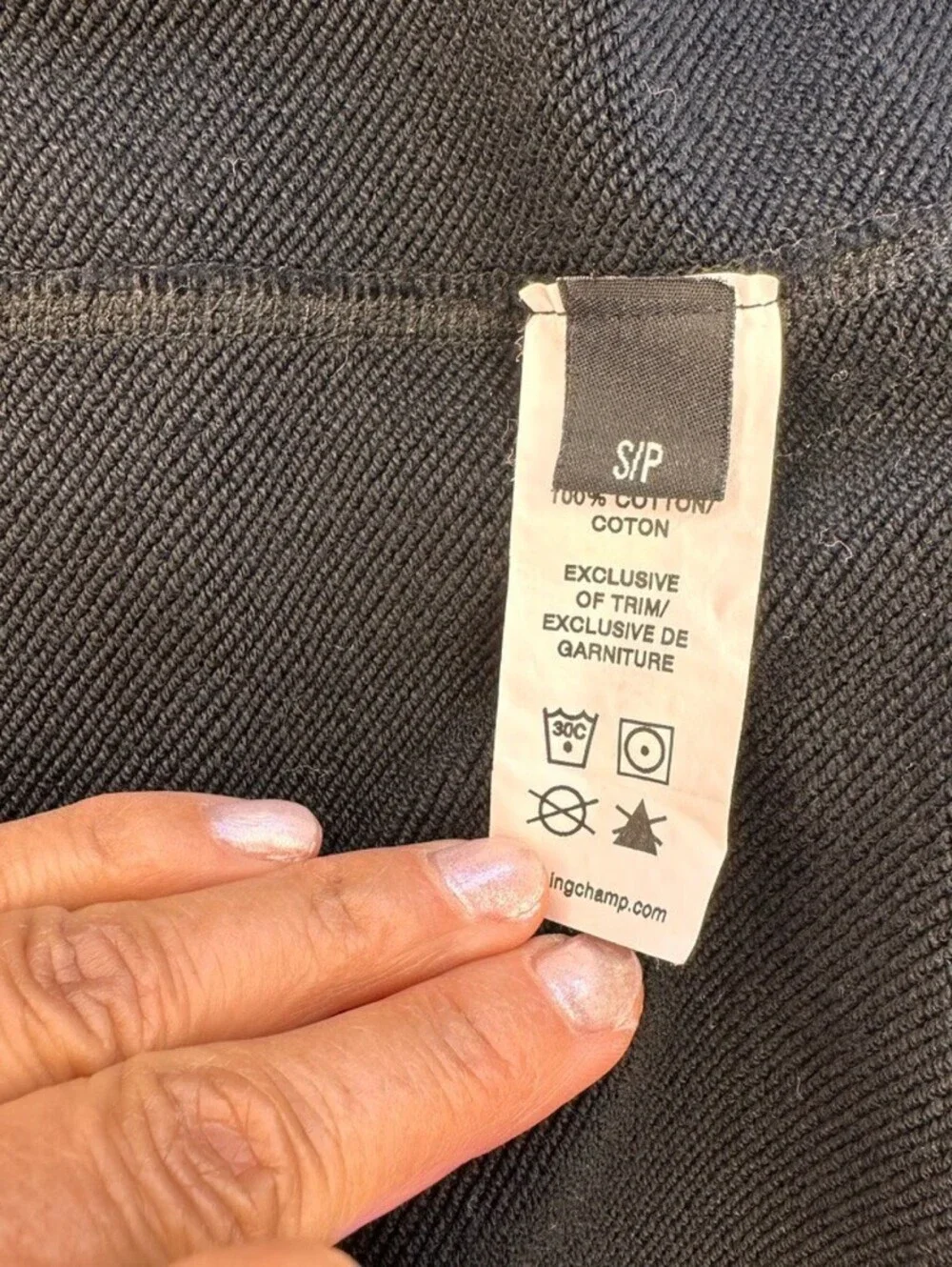 Reigning Champ Robe Size Small Black Hoodie